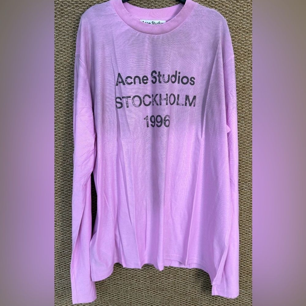 NWT 100% Authentic Acne Studios Stockholm 1996 Long Sleeve Distressed T Shirt M - Picture 3 of 8